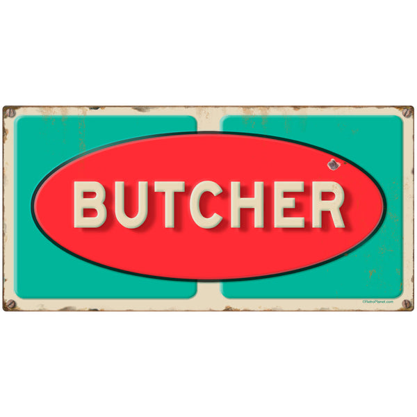 Butcher Grocery Store Wall Decal Distressed