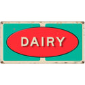 Dairy Grocery Store Wall Decal Distressed