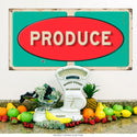 Produce Grocery Store Wall Decal Distressed
