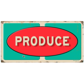 Produce Grocery Store Wall Decal Distressed