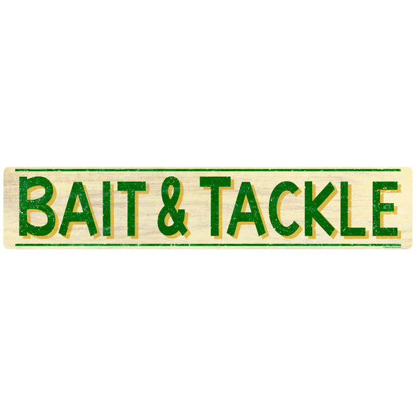 Bait Tackle Rustic Fishing Wall Decal Green