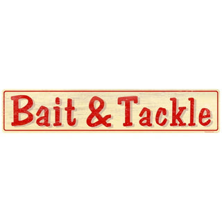 Bait Tackle Rustic Fishing Wall Decal Red