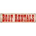 Boat Rentals Driftwood-Look Wall Decal