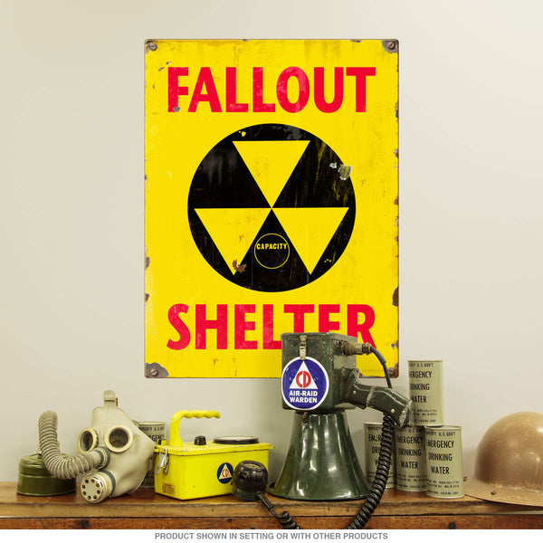 Fallout Shelter Capacity Yellow Wall Decal
