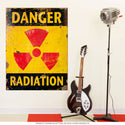 Danger Radiation Distressed Wall Decal