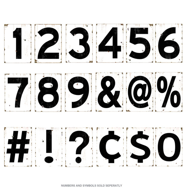 Numbers And Symbols Wall Decals Set Black