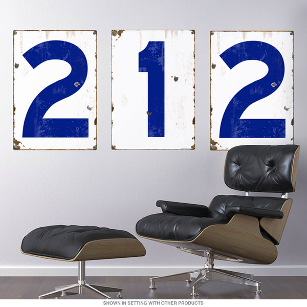 Numbers And Symbols Wall Decals Set Blue
