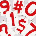 Numbers And Symbols Wall Decals Set Red