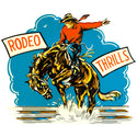 Rodeo Thrills Cowboy Western Wall Decal