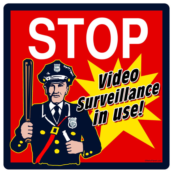 Stop Cop Video Surveillance Wall Decal