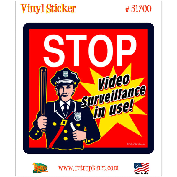 Stop Video Surveillance In Use Vinyl Sticker