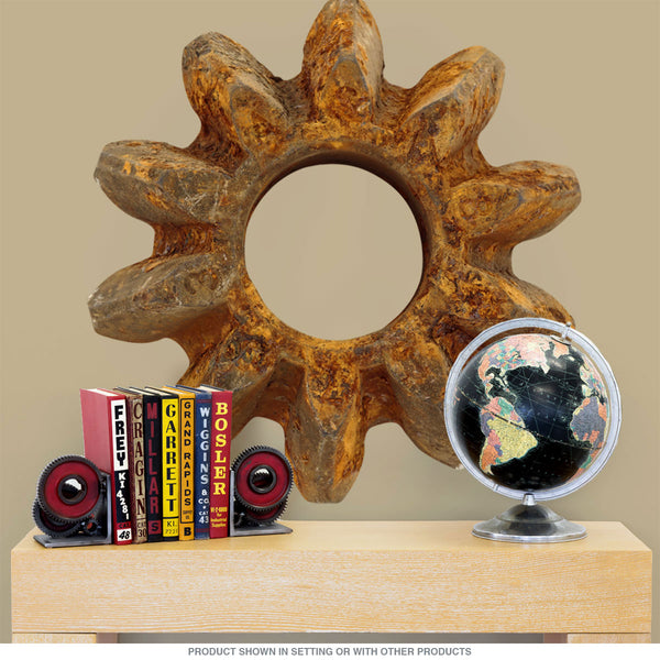 Wide Tooth Gear Wall Decal Rusted