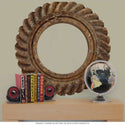 Small Spiral Gear Wall Decal Rusted
