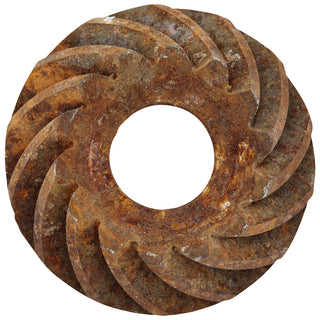 Large Spiral Gear Wall Decal Rusted