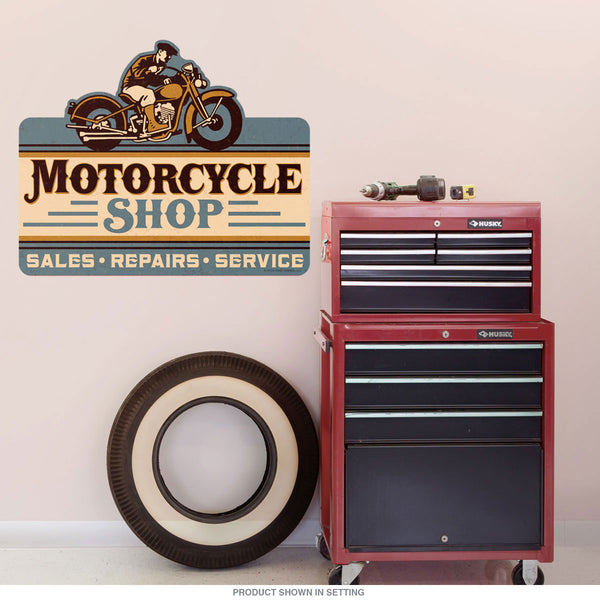 Motorcycle Shop Sales Service Wall Decal