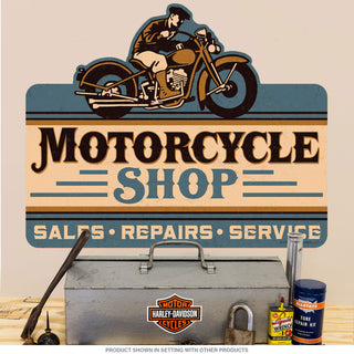 Motorcycle Shop Sales Service Wall Decal