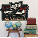Happy Landings Lounge Airplane Wall Decal
