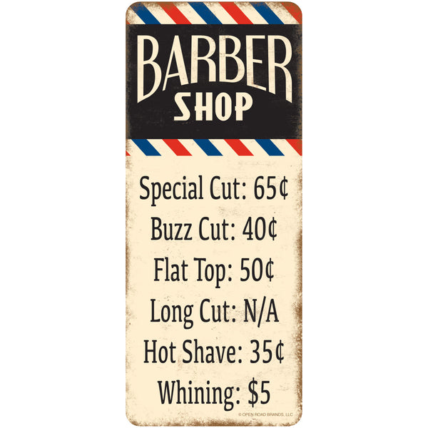Barber Shop Haircut Prices Wall Decal