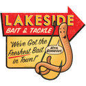 Lakeside Bait Tackle Worm Wall Decal
