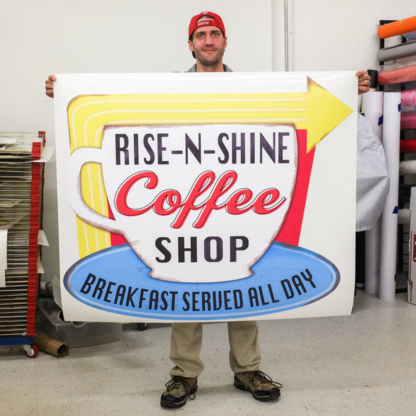 Rise N Shine Coffee Shop Wall Decal
