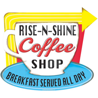 Rise N Shine Coffee Shop Wall Decal