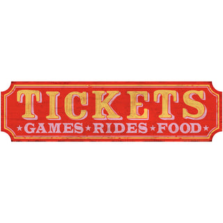 Tickets Games Rides Food Wall Decal