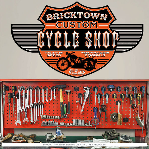 Bricktown Motorcycle Shop Wall Decal