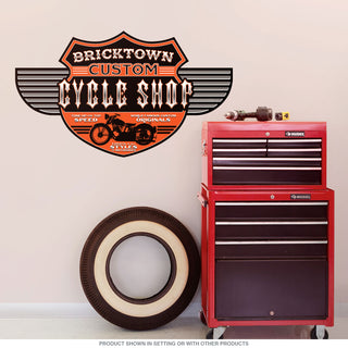 Bricktown Motorcycle Shop Wall Decal