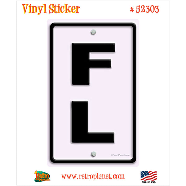 Florida FL State Abbreviation Vinyl Sticker