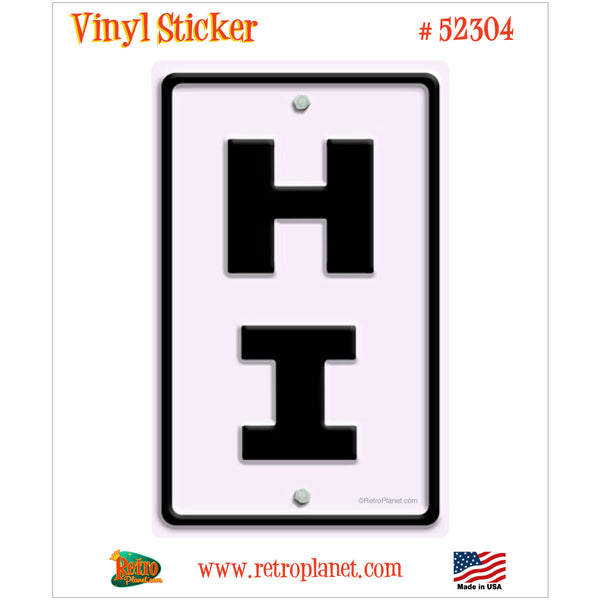 Hawaii HI State Abbreviation Vinyl Sticker