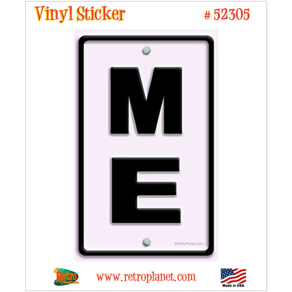 Maine ME State Abbreviation Vinyl Sticker