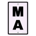 Massachusetts MA State Abbreviation Vinyl Sticker