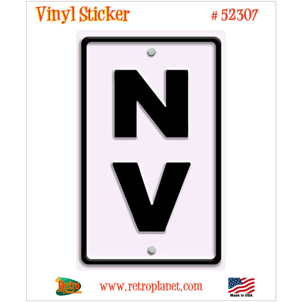Nevada NV State Abbreviation Vinyl Sticker