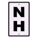 New Hampshire NH State Abbreviation Vinyl Sticker