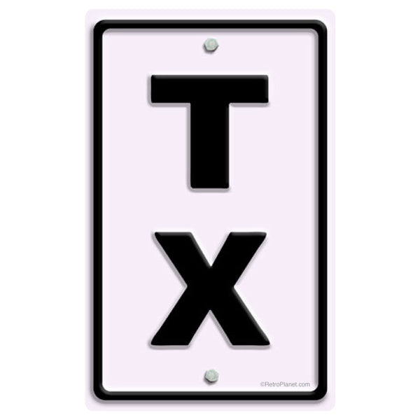 Texas TX State Abbreviation Vinyl Sticker