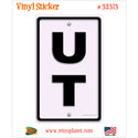 Utah UT State Abbreviation Vinyl Sticker