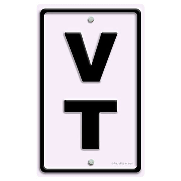Vermont VT State Abbreviation Vinyl Sticker