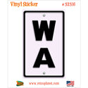 Washington WA State Abbreviation Vinyl Sticker