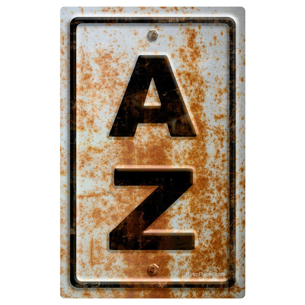 Arizona AZ State Abbreviation Rusted Vinyl Sticker
