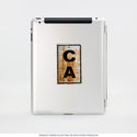 California CA State Abbreviation Rusted Vinyl Sticker