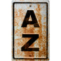 Arizona AZ State Abbreviation Rusted Wall Decal