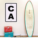 California CA State Abbreviation Wall Decal