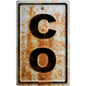 Colorado CO State Abbreviation Rusted Wall Decal