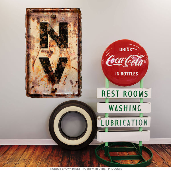 Nevada NV State Abbreviation Weathered Wall Decal