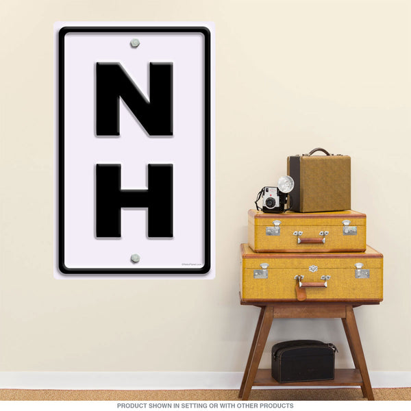New Hampshire NH State Abbreviation Wall Decal