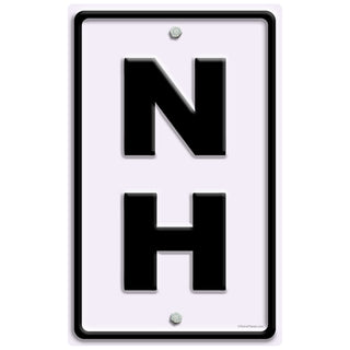 New Hampshire NH State Abbreviation Wall Decal