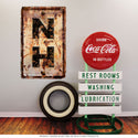 New Hampshire NH State Abbreviation Weathered Wall Decal