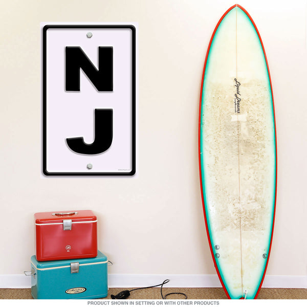 New Jersey NJ State Abbreviation Wall Decal