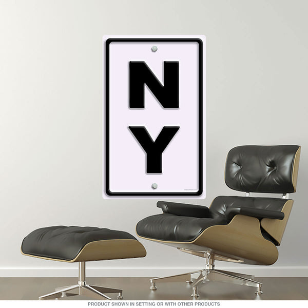 New York NY State Abbreviation Wall Decal