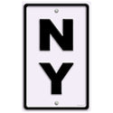 New York NY State Abbreviation Wall Decal